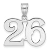 14kw Polished Number 26 Pendant