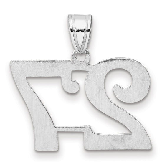 14kw Polished Number 27 Pendant