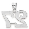 14kw Polished Number 27 Pendant