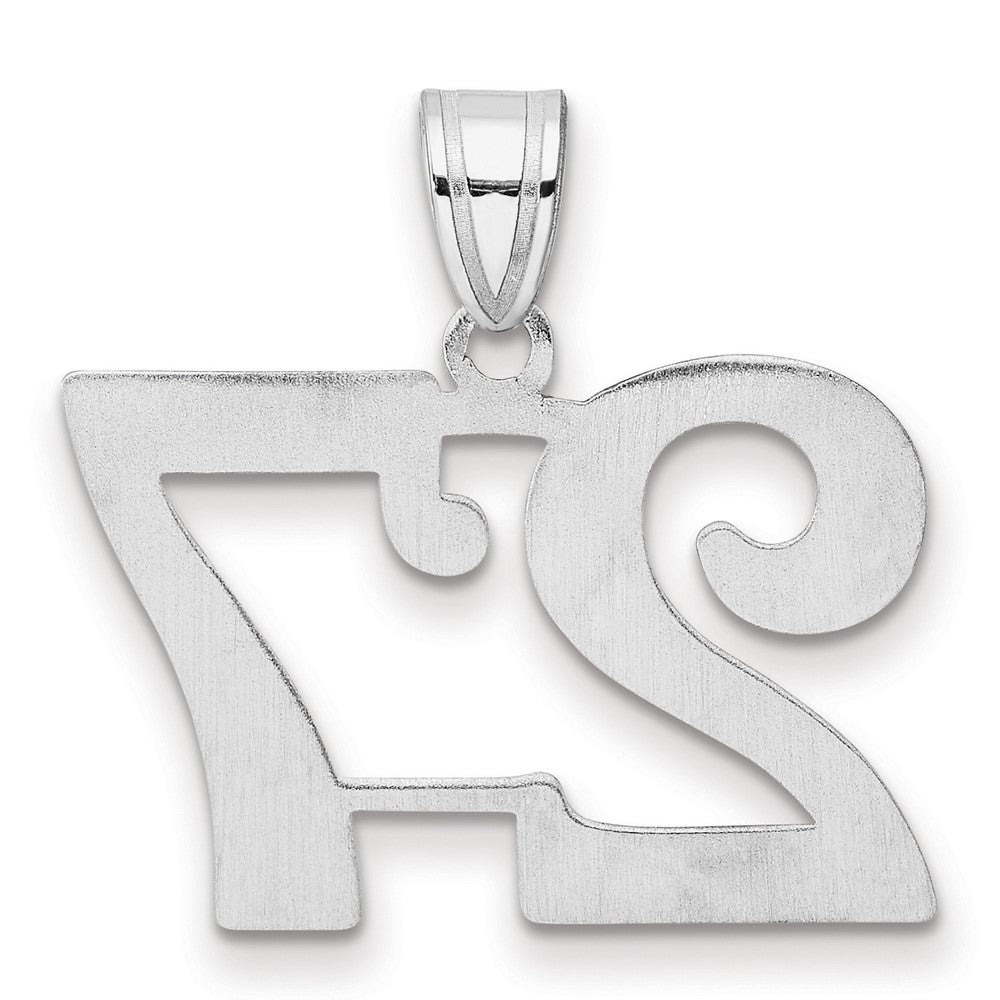 14kw Polished Number 27 Pendant
