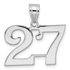 14kw Polished Number 27 Pendant