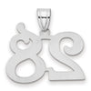 14kw Polished Number 28 Pendant