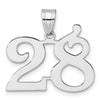 14kw Polished Number 28 Pendant