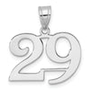 14kw Polished Number 29 Pendant