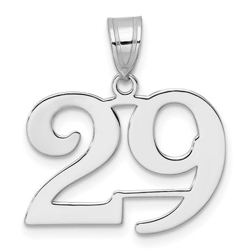 14kw Polished Number 29 Pendant