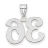 14kw Polished Number 36 Pendant