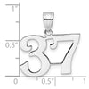 14kw Polished Number 37 Pendant
