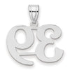 14kw Polished Number 39 Pendant