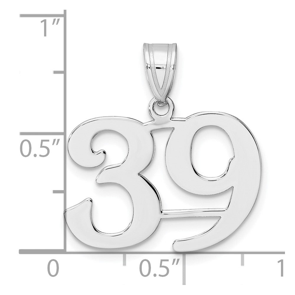 14kw Polished Number 39 Pendant