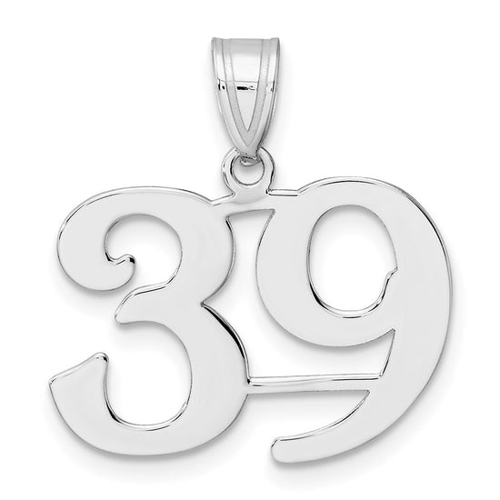 14kw Polished Number 39 Pendant