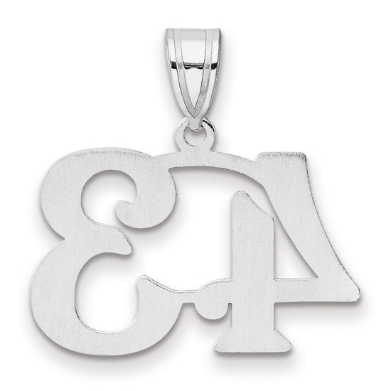 14kw Polished Number 43 Pendant