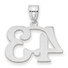 14kw Polished Number 43 Pendant