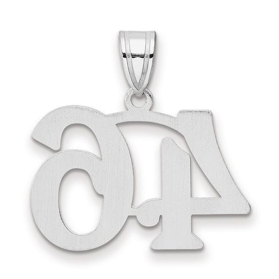 14kw Polished Number 46 Pendant