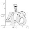 14kw Polished Number 46 Pendant
