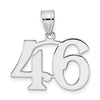 14kw Polished Number 46 Pendant