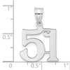 14kw Polished Number 51 Pendant