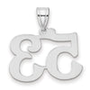 14kw Polished Number 53 Pendant
