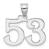 14kw Polished Number 53 Pendant