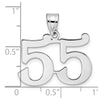 14kw Polished Number 55 Pendant