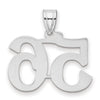 14kw Polished Number 56 Pendant