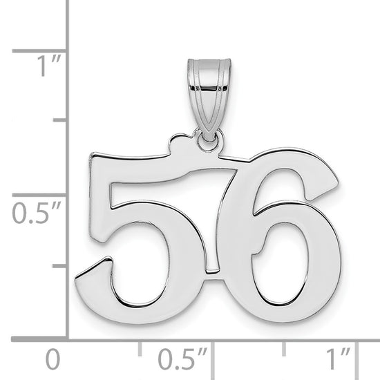 14kw Polished Number 56 Pendant