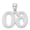 14kw Polished Number 60 Pendant