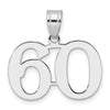 14kw Polished Number 60 Pendant
