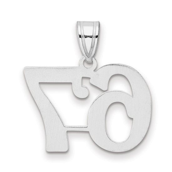 14kw Polished Number 67 Pendant