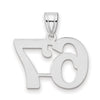 14kw Polished Number 67 Pendant