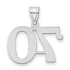 14kw Polished Number 70 Pendant