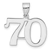 14kw Polished Number 70 Pendant