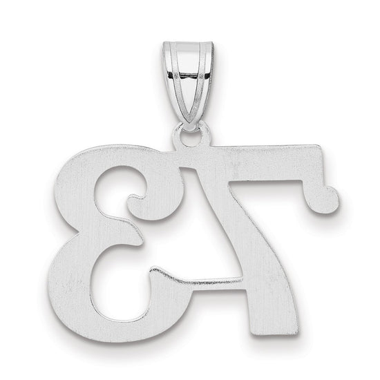 14kw Polished Number 73 Pendant