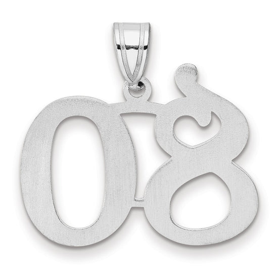 14kw Polished Number 80 Pendant