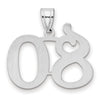 14kw Polished Number 80 Pendant