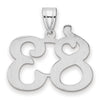 14kw Polished Number 83 Pendant
