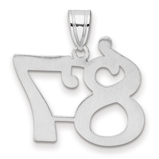 14kw Polished Number 87 Pendant