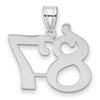 14kw Polished Number 87 Pendant