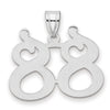 14kw Polished Number 88 Pendant