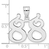 14kw Polished Number 88 Pendant
