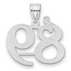 14kw Polished Number 89 Pendant