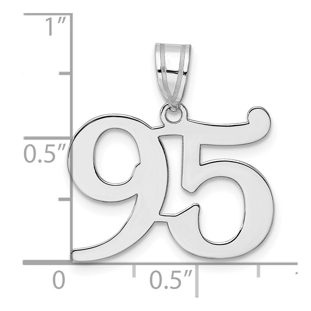 14kw Polished Number 95 Pendant