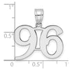 14kw Polished Number 96 Pendant