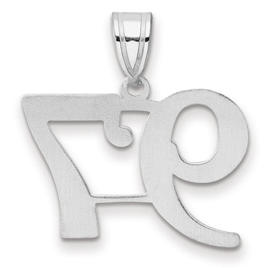 14kw Polished Number 97 Pendant