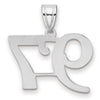 14kw Polished Number 97 Pendant