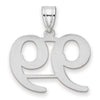 14kw Polished Number 99 Pendant