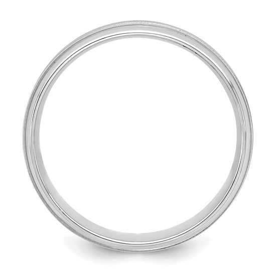Comfort Fit Brush Satin Fancy Wedding Bands