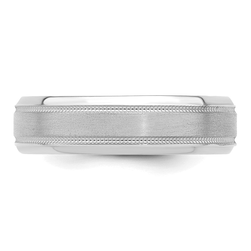 Comfort Fit Brush Satin Fancy Wedding Bands