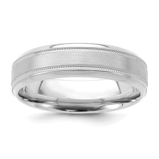 Comfort Fit Brush Satin Fancy Wedding Bands