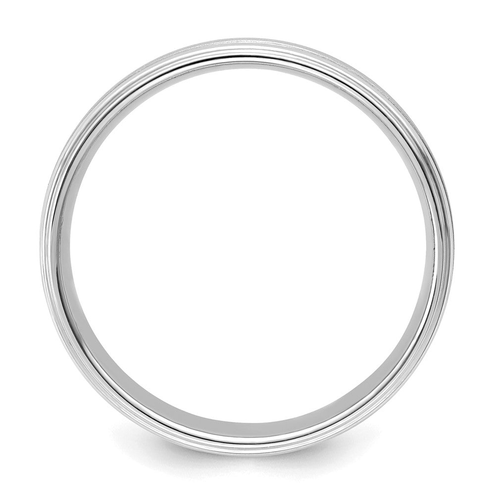 Comfort Fit Brush Satin Fancy Wedding Bands