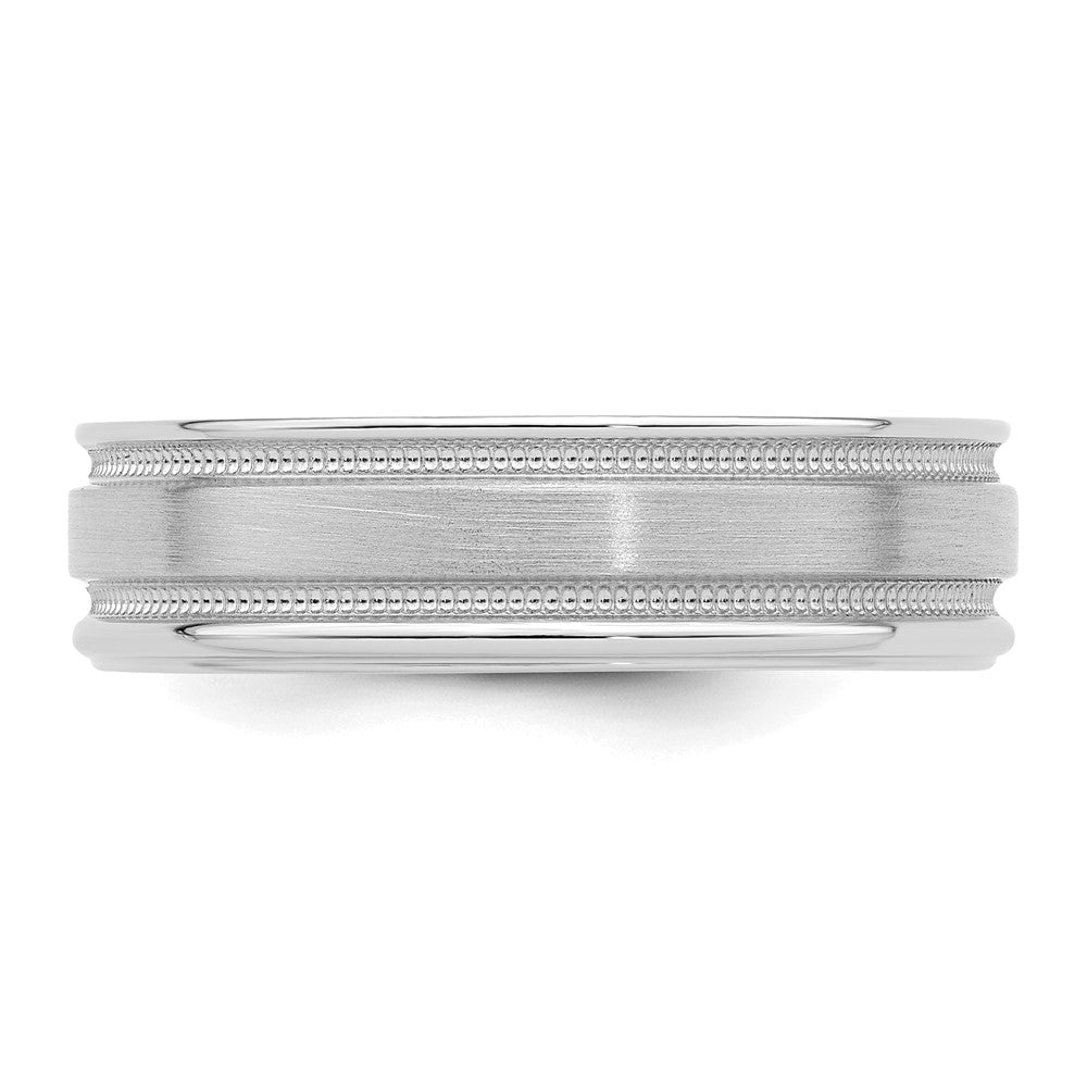 Comfort Fit Brush Satin Fancy Wedding Bands
